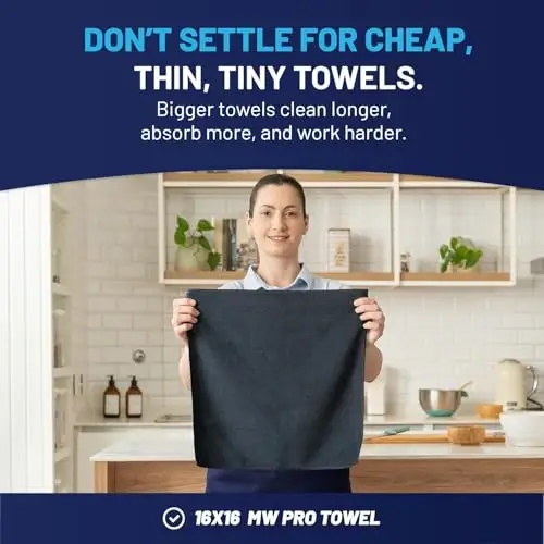Microfiber Wholesale Cleaning Cloths (48 Pack) | Size 12
