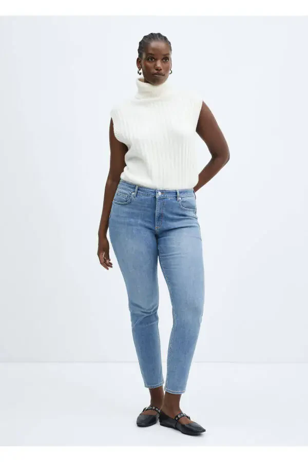 Mid Denim Color Women Jeans 67104401 - 5