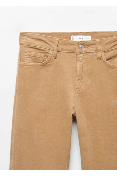 Mid-Rise Drawstring Velvet Pants - 7