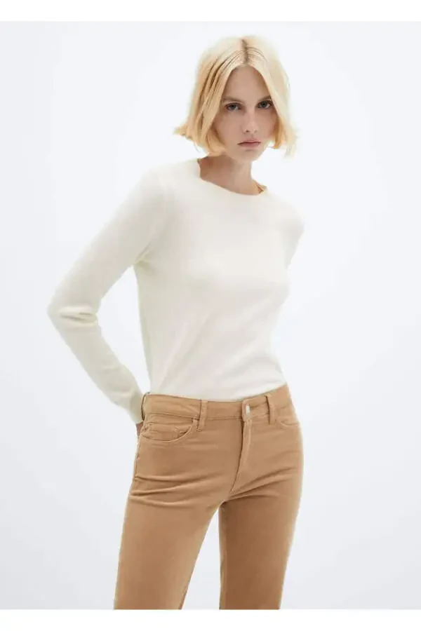 Mid-Rise Drawstring Velvet Pants - 8