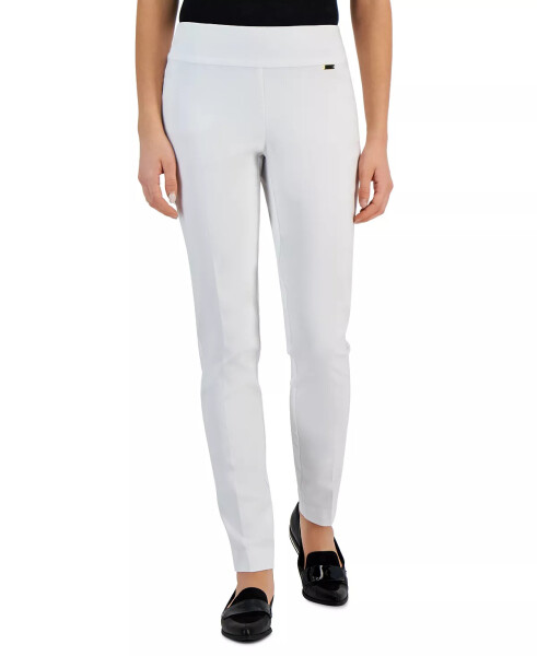 Mid-Rise Petite Tummy-Control Skinny Pants, Petite & Petite Short, Created for Modazone Bright White - 1