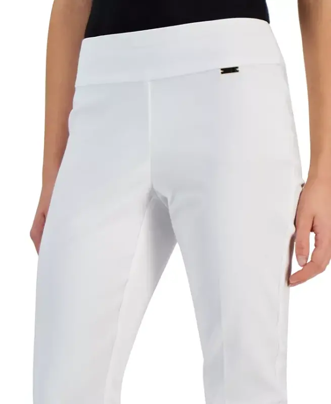 Mid-Rise Petite Tummy-Control Skinny Pants, Petite & Petite Short, Created for Modazone-Bright White - 3
