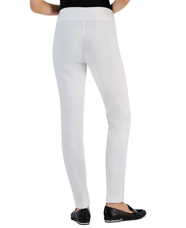 Mid-Rise Petite Tummy-Control Skinny Pants, Petite & Petite Short, Created for Modazone-Bright White - 4