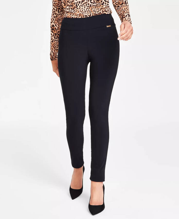 Mid-Rise Petite Tummy-Control Skinny Pants, Petite & Petite Short, Created for Modazone Deep Black - 4