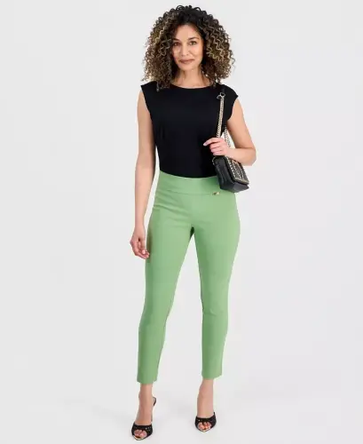 Mid-Rise Petite Tummy-Control Skinny Pants, Petite & Petite Short, Created for Modazone - Sweet Pea - I.N.C. INTERNATIONAL CONCEPTS (1)