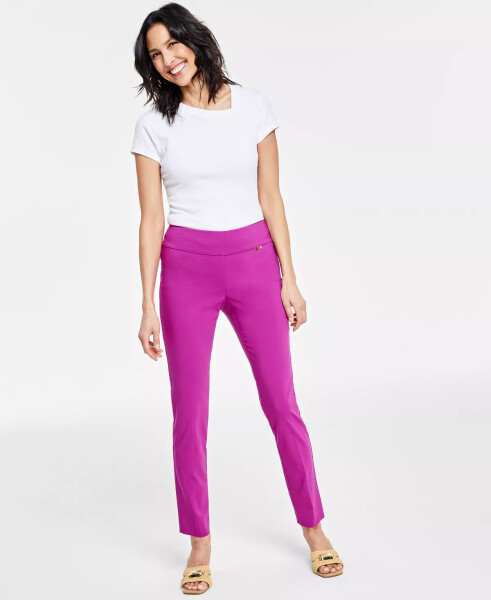 Mid-Rise Petite Tummy-Control Skinny Pants, Petite & Petite Short, Created for Modazone Violet Orchid - 1