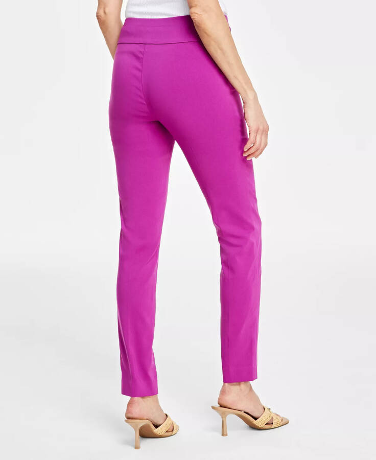 Mid-Rise Petite Tummy-Control Skinny Pants, Petite & Petite Short, Created for Modazone Violet Orchid - 4