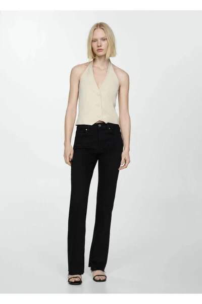 Mid-Rise Slit Straight Leg Jean - 2