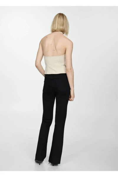 Mid-Rise Slit Straight Leg Jean - 4