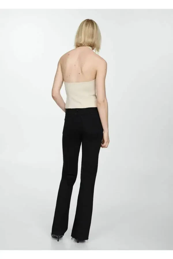 Mid-Rise Slit Straight Leg Jean - 4