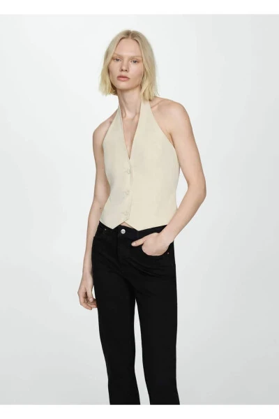 Mid-Rise Slit Straight Leg Jean - 5