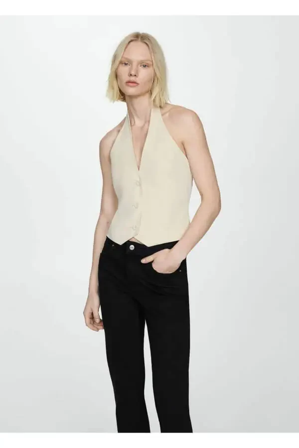 Mid-Rise Slit Straight Leg Jean - 5