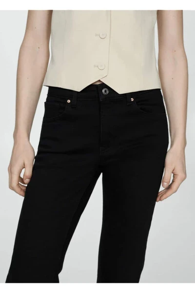 Mid-Rise Slit Straight Leg Jean - 7