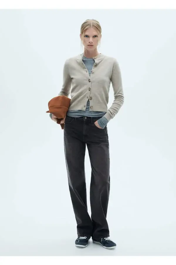 Mid Rise Straight Leg Jean - 2