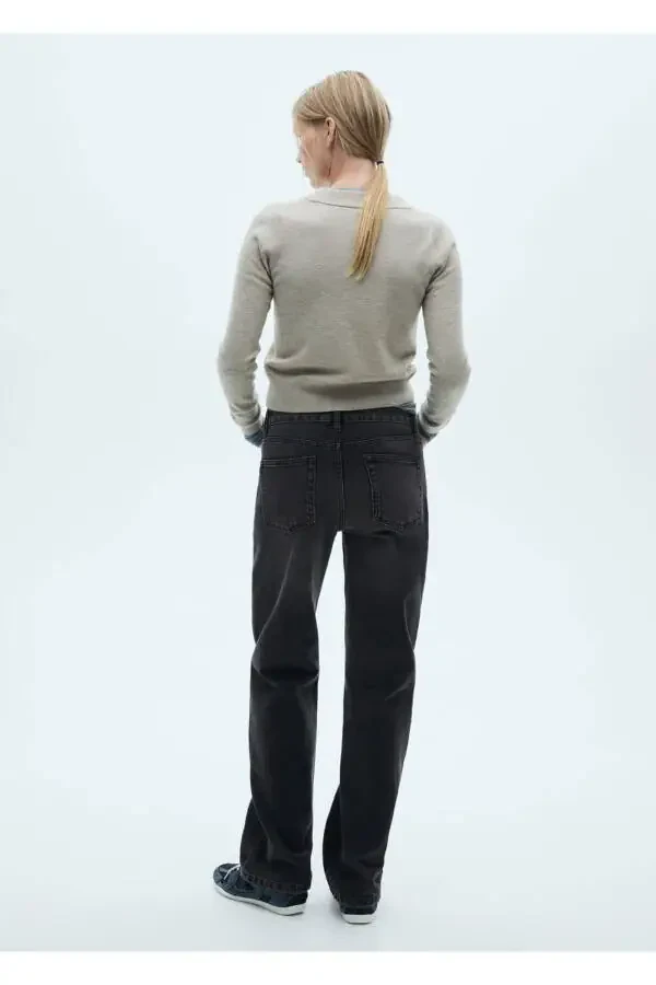 Mid Rise Straight Leg Jean - 4