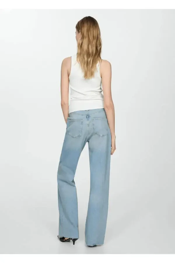 Mid-rise straight leg jeans - 4
