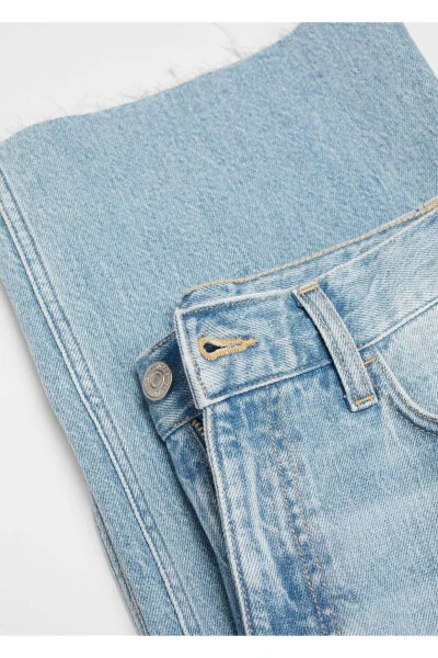 Mid-rise straight leg jeans - 6