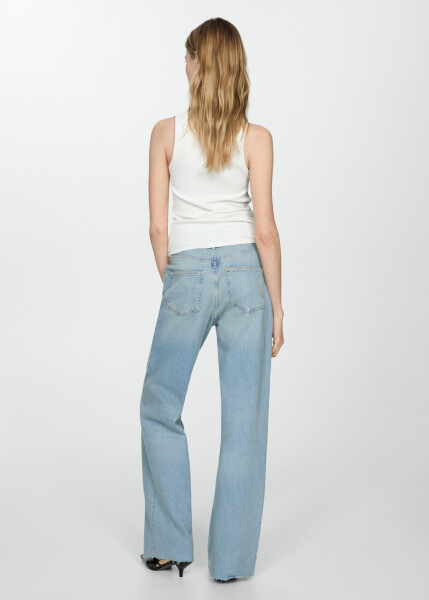 Mid-rise, straight leg jeans - 10