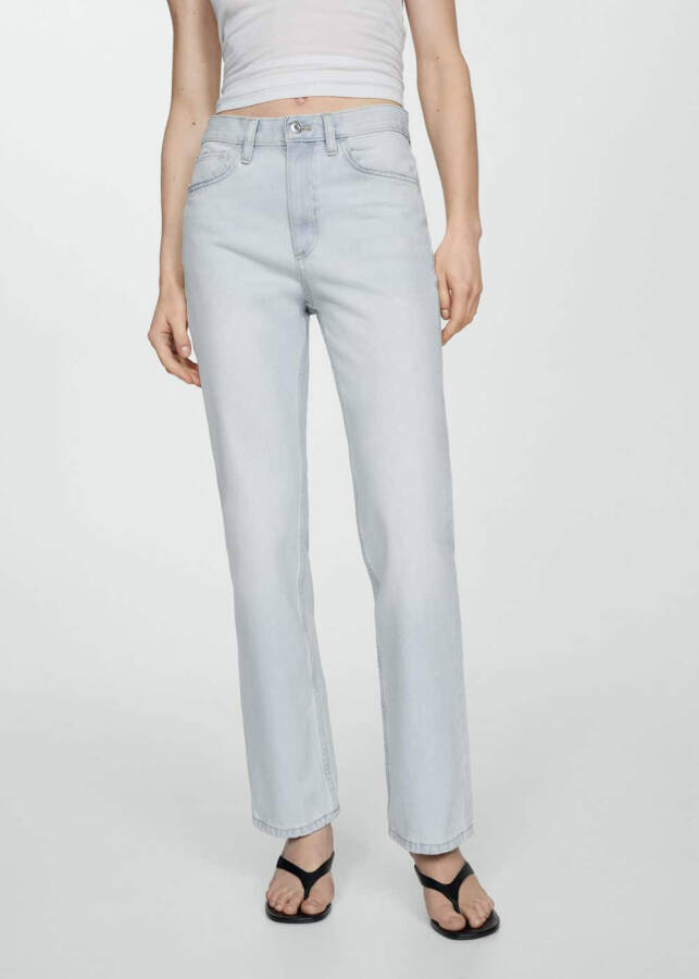 Mid-rise, straight leg jeans - 13