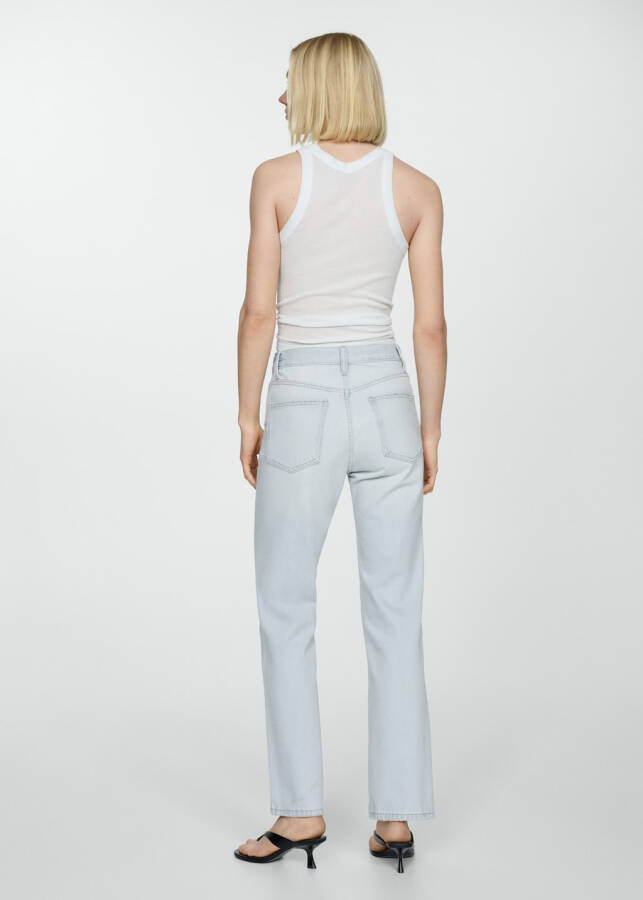 Mid-rise, straight leg jeans - 4