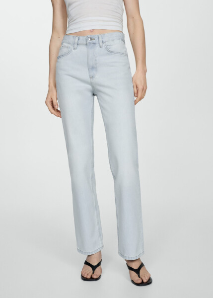 Mid-rise, straight leg jeans - 7