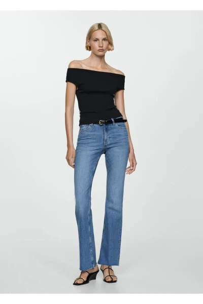 Mid Waist Flare Jean - 2