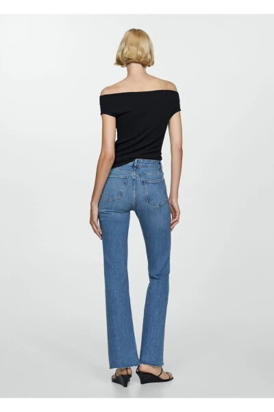 Mid Waist Flare Jean - 4