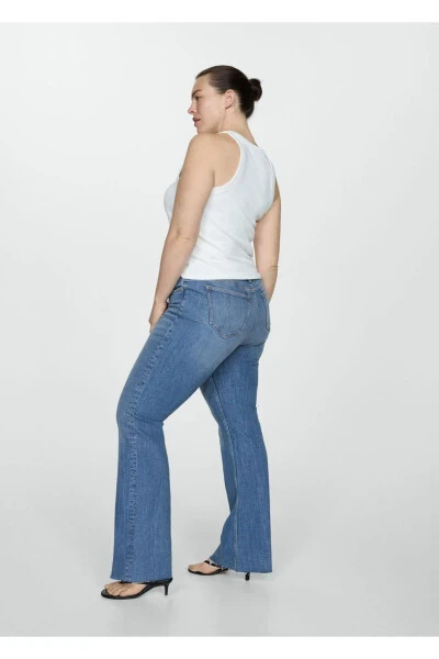 Mid Waist Flare Jean - 8