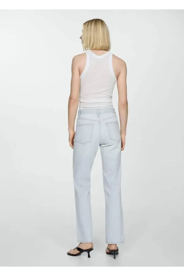 Mid waist regular fit jeans - 4