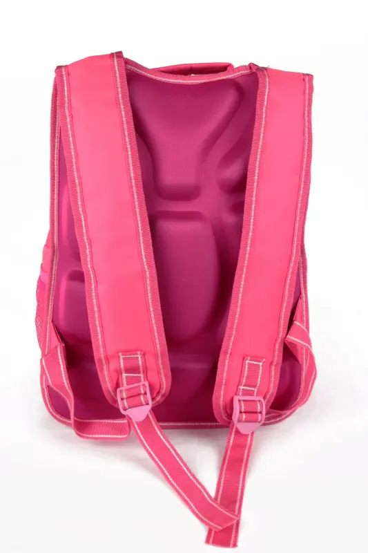 Middle School Elementary School Bag And Lunch Bag 3 Pocket Padded Elsa Head Pink - 5