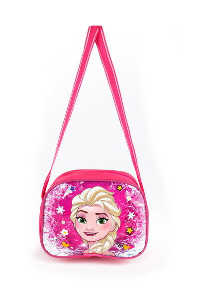 Middle School Elementary School Bag And Lunch Bag 3 Pocket Padded Elsa Head Pink - 33