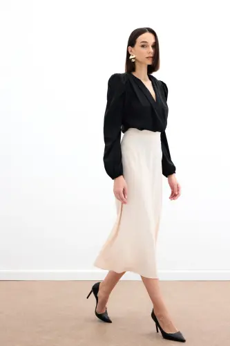 Midi Boy Saten Etek - Bej-BEJ - SATEEN (1)