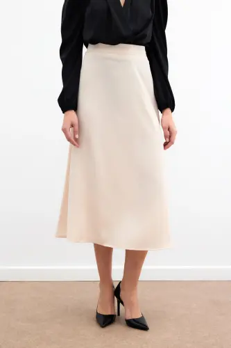 Midi Boy Saten Etek - Bej-BEJ - 5