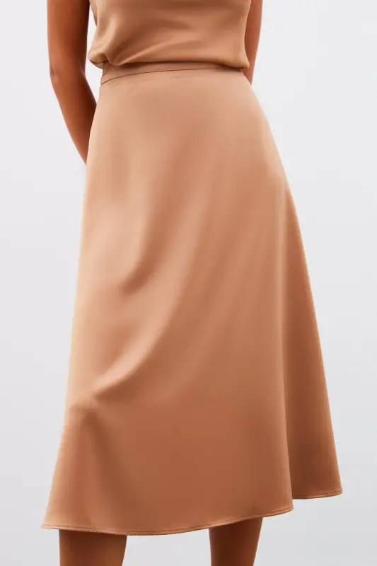Midi Boy Saten Etek - Camel - CAMEL - 5