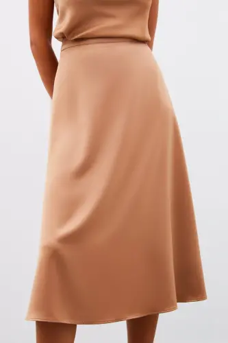 Midi Boy Saten Etek - Camel-CAMEL - 5