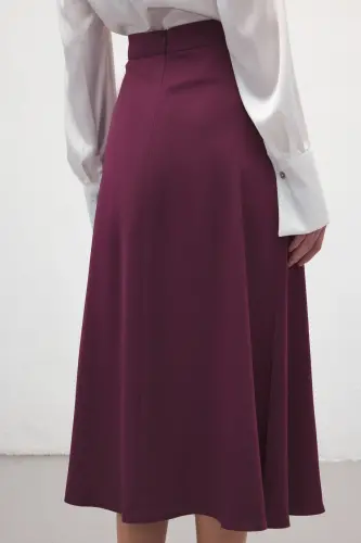 Midi Boy Saten Etek - Mürdüm - Mürdüm - 7
