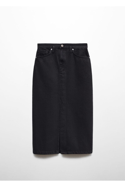 Midi Denim Skirt - 3