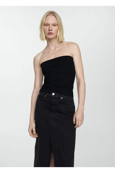 Midi Denim Skirt - 5