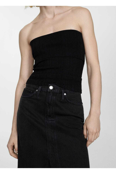 Midi Denim Skirt - 8