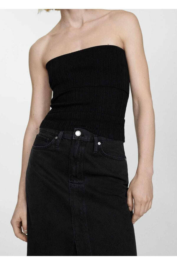 Midi Denim Skirt - 8