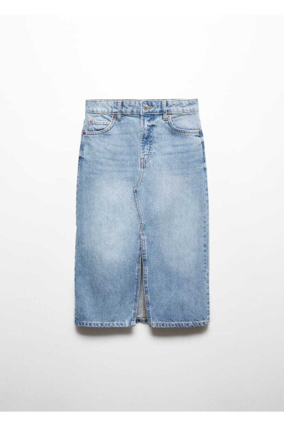 Midi Denim Skirt - 3