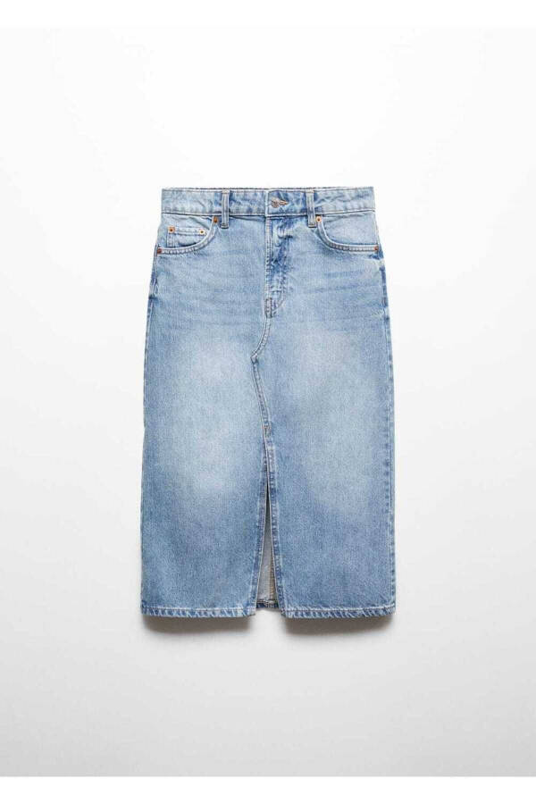 Midi Denim Skirt - 3