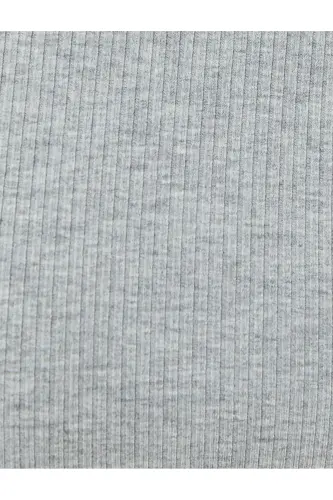 Midikleid Neckholder, figurbetont, gerippt - Grau - 6
