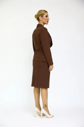 Midi Jacket & Pencil Skirt Set-bitter Coffee-bitter Coffee - ÖNDER ÖZSOY (1)