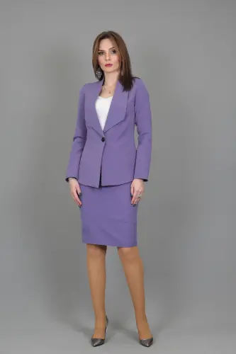Midi Jaket va Qalam Etak To‘plami - lila - Lila - 3
