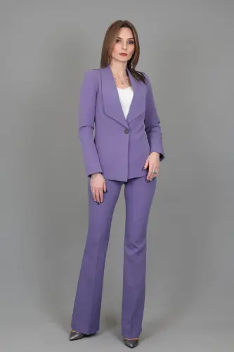 Midi Ko'ylagi & Ispancha Shimlar To'plami-lila-Lila - 3