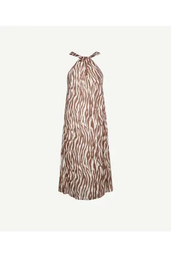 Midi length, tie-up dress - 4