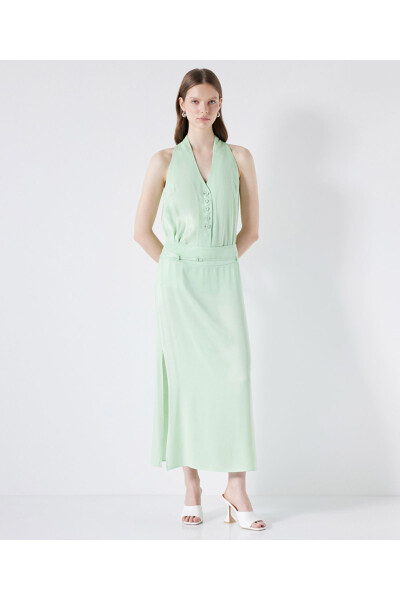 Midi skirt with a thin belt - İPEKYOL