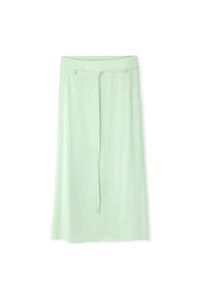 Midi skirt with a thin belt - 3