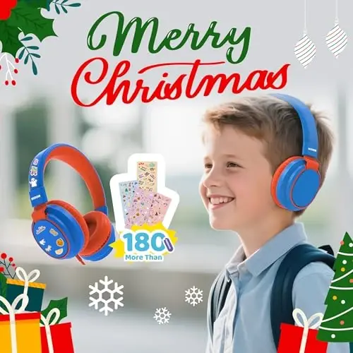 MIDOLA Kids Headphone Wired Ovoz Cheklangan 85/94dB Quloq ustida/Quloqda Yig'iladigan Mikrofonli Garnitura Eshitish himoyasi Naushniklari Kichkintoy O'g'il Qiz Bola Maktab O'rganish Plitasi Tablet Moviy - 8